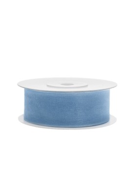 Organza Lint Licht Blauw - 25 mm