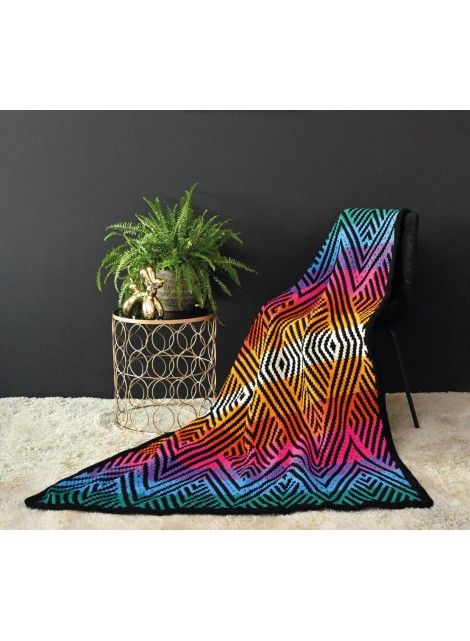 Cover Stripes Blanket (A New Day With Overlay Crochet) 