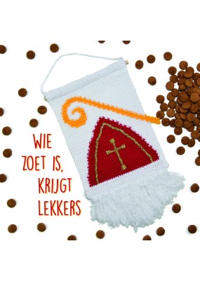 Wandhanger Sinterklaas (haakpatroon) 