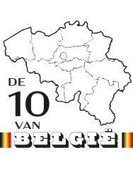 De 10 van Belgie CAL 2021 (White) - Katoen