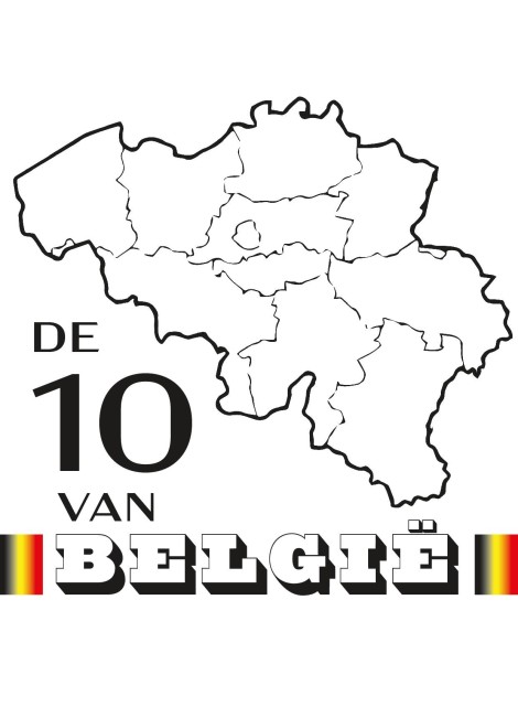 De 10 van Belgie CAL 2021 (White) - Katoen