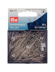 Prym Kopspelden staal 30 x 0.60 mm zilver