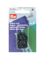 Prym Haken en ogen nr 3 zwart