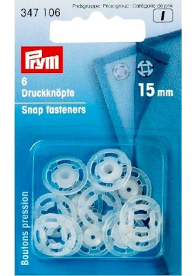 Prym Drukknopen 15 mm transparant 