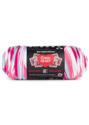 Red Heart Granny Square Pink Punch