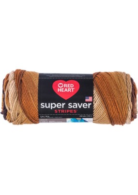 Red Heart Super Saver Latte Stripe