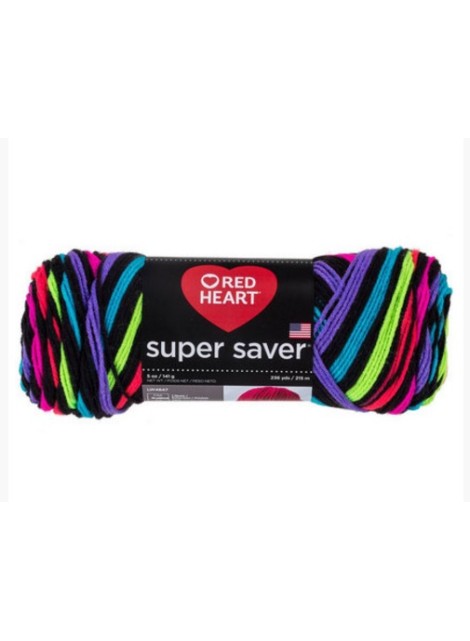 Red Heart Super Saver Neon Stripes