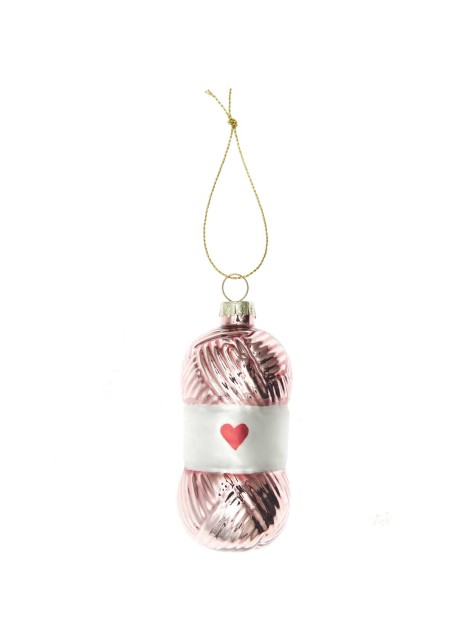 Rico Design Kerstbal Glas (Light Rose)