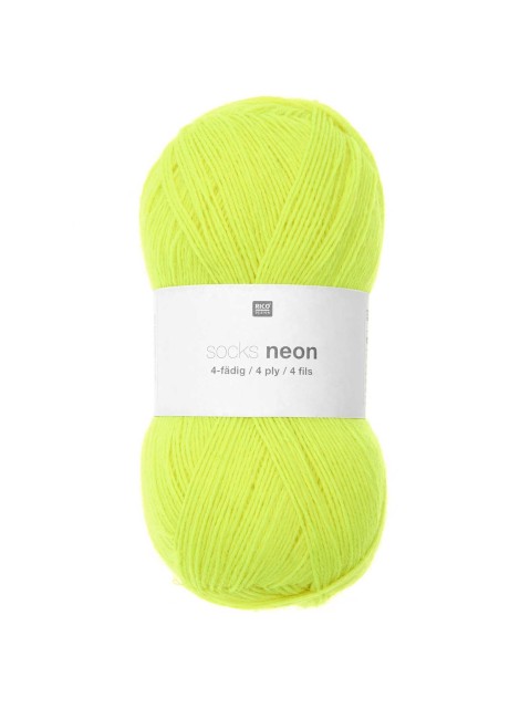 Rico Design Socks Neon Yellow (001)