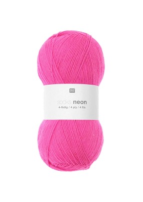 Rico Design Socks Neon Rose (002)