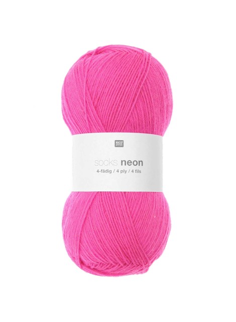 Rico Design Socks Neon Rose (002)