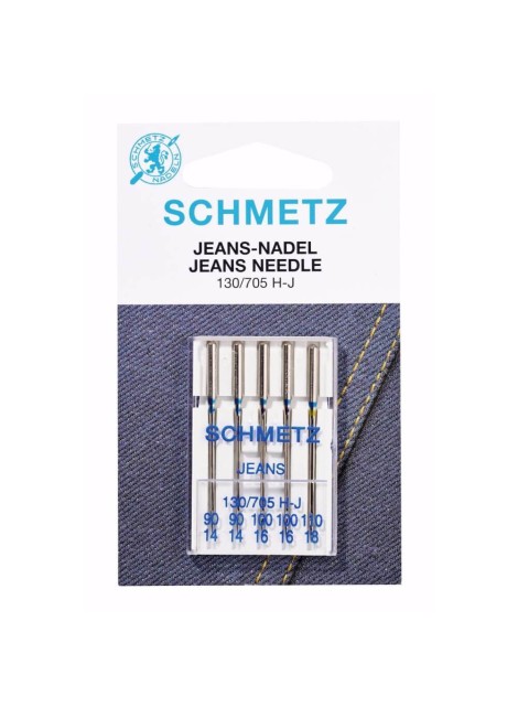 Schmetz Jeans naaimachine naalden 5 stuks 90-110