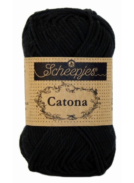 Scheepjes Catona Jet Black 50g (110)