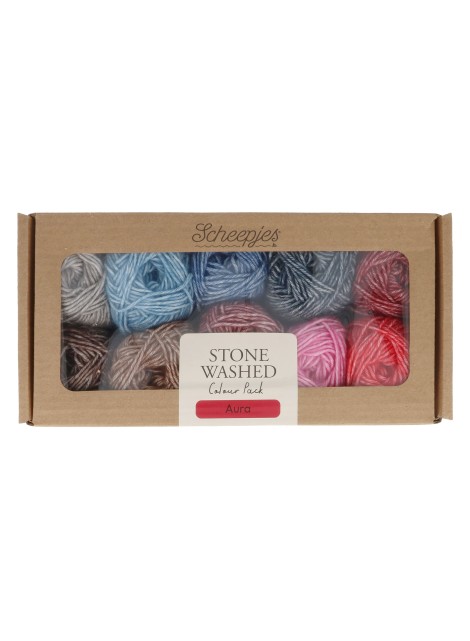 Scheepjes Stone Washed Colour Pack Aura (10 bollen)