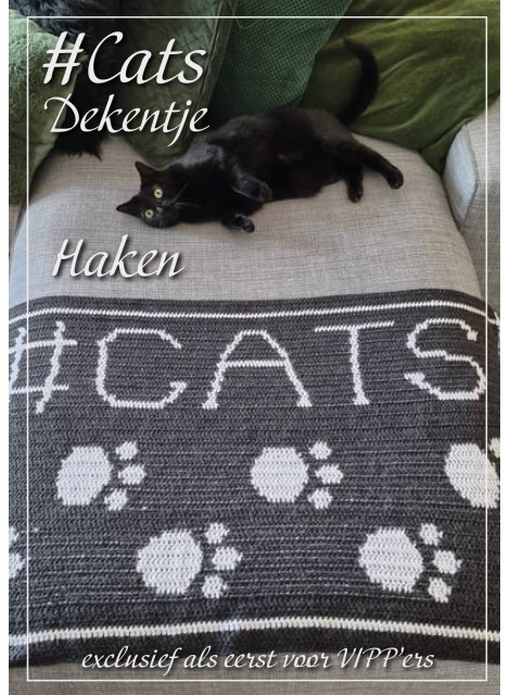 Cats bankdekentje (Haakpatroon)